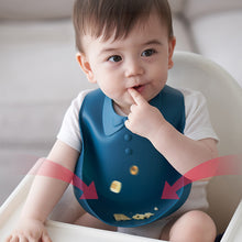 Load image into Gallery viewer, Bow Tie Silicone Baby Food Catcher Bibs