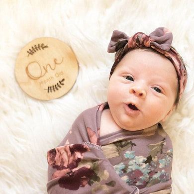 Wooden Baby Milestone Card
