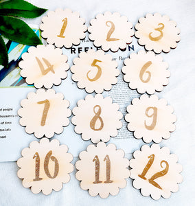 Wooden Baby Milestone Card