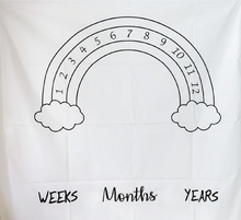 Load image into Gallery viewer, Baby Monthly Milestone Blanket - Classic