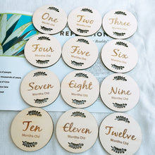 Load image into Gallery viewer, Wooden Baby Milestone Card