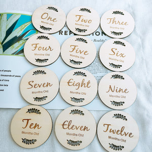 Wooden Baby Milestone Card