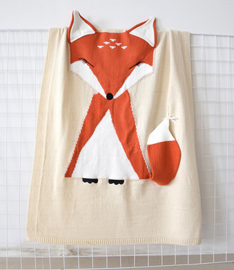 Knitted Blanket, Sleep Blanket - Fox/Rabbit/Bear