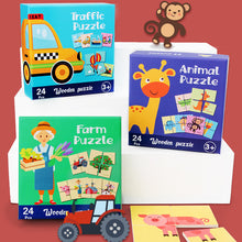 Load image into Gallery viewer, Wooden Puzzle for Toddler