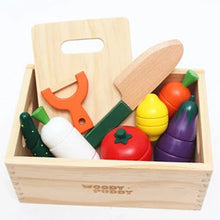 Load image into Gallery viewer, Magnetic Wooden Cuttable Fruit &amp; Vege