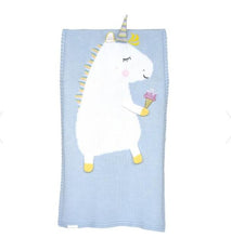 Load image into Gallery viewer, Knitted Blanket, Sleep Blanket - Unicorn