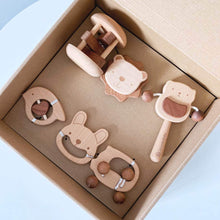 Load image into Gallery viewer, Wooden Teether Rattles Toy