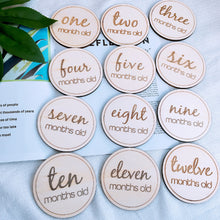 Load image into Gallery viewer, Wooden Baby Milestone Card