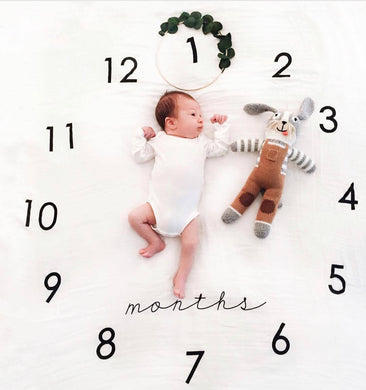 Baby Monthly Milestone Blanket - Classic