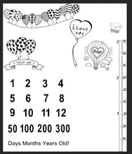 Load image into Gallery viewer, Baby Monthly Milestone Blanket - Classic