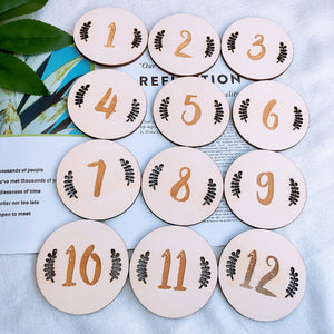 Wooden Baby Milestone Card