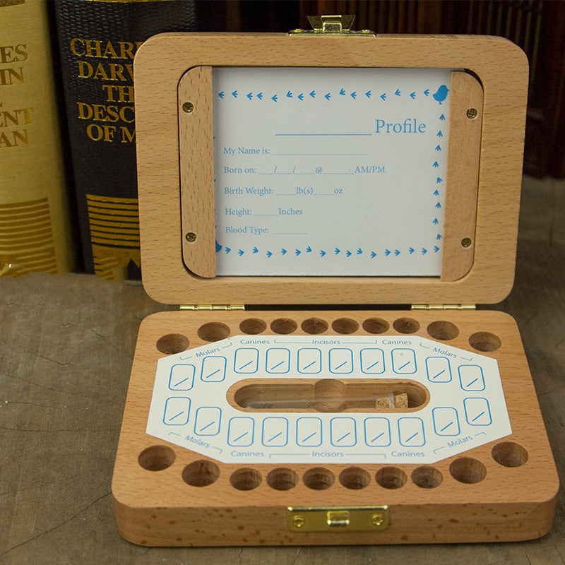 Baby Wooden Tooth Keepsake Box