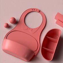 Load image into Gallery viewer, 2pcs Roll Up Silicone Bib