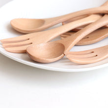 Load image into Gallery viewer, Wooden Fork &amp; Spoon