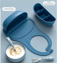 Load image into Gallery viewer, 2pcs Roll Up Silicone Bib